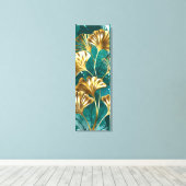 Zweigstelle mit goldenen Blätter Ginko Biloba Leinwanddruck (Insitu (Holzboden))