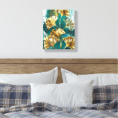Zweigstelle mit goldenen Blätter Ginko Biloba Leinwanddruck (Insitu (Schlafzimmer))