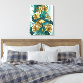 Zweigstelle mit goldenen Blätter Ginko Biloba Leinwanddruck (Insitu (Schlafzimmer))