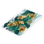 Zweigstelle mit goldenen Blätter Ginko Biloba Magnet (Linke Seite)