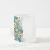 Zweigstelle mit goldenen Blätter Ginko Biloba Mattglastasse (Vorderseite Links)