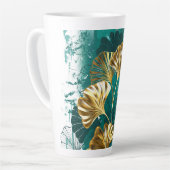 Zweigstelle mit goldenen Blätter Ginko Biloba Milchtasse (Linke Ecke)