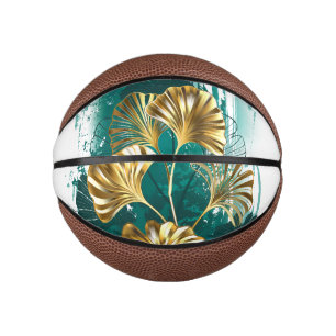 Zweigstelle mit goldenen Blätter Ginko Biloba Mini Basketball