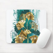 Zweigstelle mit goldenen Blätter Ginko Biloba Mousepad (Mit Mouse)