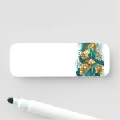 Zweigstelle mit goldenen Blätter Ginko Biloba Namensschild (Beispiel)