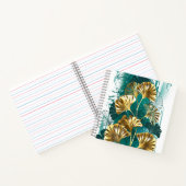 Zweigstelle mit goldenen Blätter Ginko Biloba Notizblock (Innenseite)