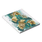 Zweigstelle mit goldenen Blätter Ginko Biloba Notizblock (angewinkelt)