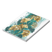 Zweigstelle mit goldenen Blätter Ginko Biloba Notizblock (Rotiert)