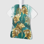 Zweigstelle mit goldenen Blätter Ginko Biloba Ornament (Vorderseite)