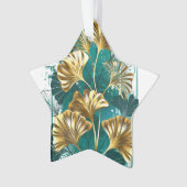 Zweigstelle mit goldenen Blätter Ginko Biloba Ornament (Vorderseite)