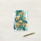 Zweigstelle mit goldenen Blätter Ginko Biloba Post-it Klebezettel (Auf Schreibtisch)