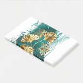 Zweigstelle mit goldenen Blätter Ginko Biloba Post-it Klebezettel (angewinkelt)