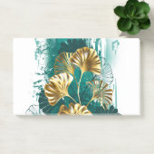 Zweigstelle mit goldenen Blätter Ginko Biloba Post-it Klebezettel (Büro)