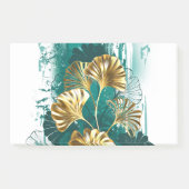 Zweigstelle mit goldenen Blätter Ginko Biloba Post-it Klebezettel (Vorderseite)