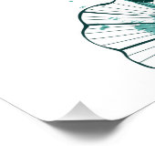 Zweigstelle mit goldenen Blätter Ginko Biloba Poster (Ecke)