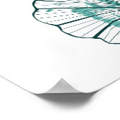 Zweigstelle mit goldenen Blätter Ginko Biloba Poster (Ecke)