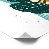 Zweigstelle mit goldenen Blätter Ginko Biloba Poster (Ecke)