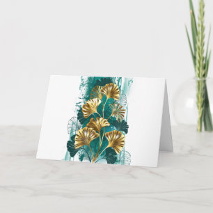 Zweigstelle mit goldenen Blätter Ginko Biloba Programm