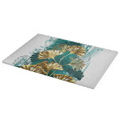 Zweigstelle mit goldenen Blätter Ginko Biloba Schneidebrett (Ecke)