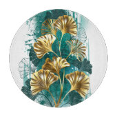 Zweigstelle mit goldenen Blätter Ginko Biloba Schneidebrett (Vorderseite)