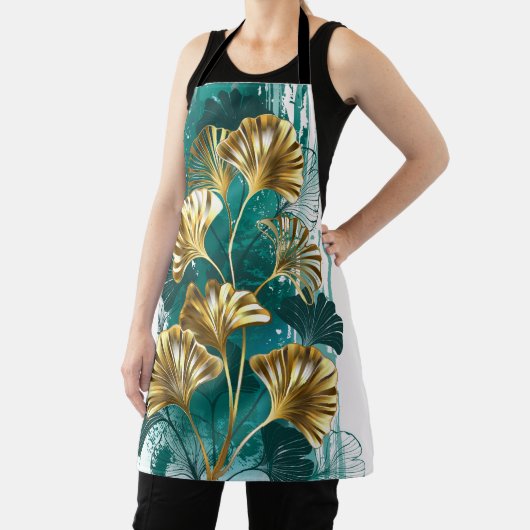 Zweigstelle mit goldenen Blätter Ginko Biloba Schürze (InSitu)