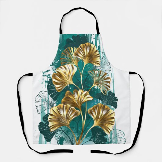 Zweigstelle mit goldenen Blätter Ginko Biloba Schürze (Vorderseite)