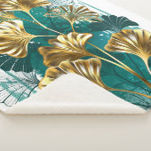 Zweigstelle mit goldenen Blätter Ginko Biloba Sherpadecke (3/4)