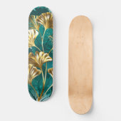 Zweigstelle mit goldenen Blätter Ginko Biloba Skateboard (Vorderseite)