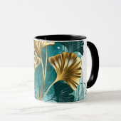 Zweigstelle mit goldenen Blätter Ginko Biloba Tasse (VorderseiteRechts)
