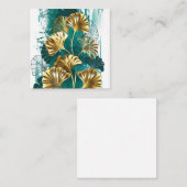 Zweigstelle mit goldenen Blätter Ginko Biloba Telefonnummerkarte (Vorne/Hinten)