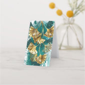 Zweigstelle mit goldenen Blätter Ginko Biloba Treuekarte (Vorderseite)