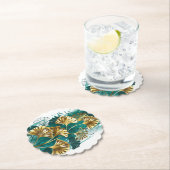 Zweigstelle mit goldenen Blätter Ginko Biloba Untersetzer (Vor Ort)