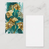 Zweigstelle mit goldenen Blätter Ginko Biloba Visitenkarte (Vorne/Hinten)