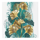 Zweigstelle mit goldenen Blätter Ginko Biloba Würfel (Rechts)