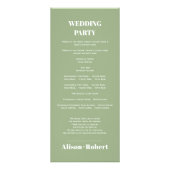 Zweigstelle mit pfirsichfarbenen Rose beim Hochzei Werbekarte (Hinten)