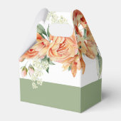 Zweigstelle mit Pfirsichhochzeit Blume Typografie- Geschenkschachtel (Rückseite)