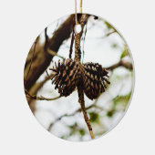 Zweigstelle mit Pinecones Keramik Ornament (Links)