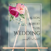 Zweigstelle mit rosa Rosa lichtdurchlässige WELCOM Acrylschild (Neutral)