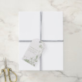 Zweigstelle mit Salbei-Grün-Weiß-Blume Hochzeit Geschenkanhänger (Mit Garn)