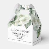 Zweigstelle mit weißen Blume Schwarze Typografie H Geschenkschachtel (Vorderseite)