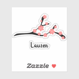 Zweigstelle niedlich Cherry Blossom Zeichnend Indi Aufkleber