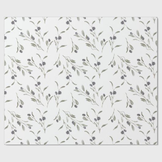 Zweigstelle Olive Geschenkpapier (Flach)