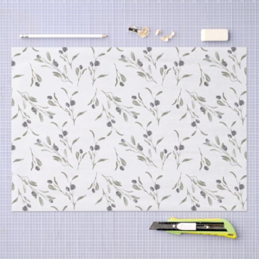 Zweigstelle Olive Seidenpapier (Handwerk)