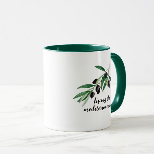 Zweigstelle Olivenbaum: Leben im Mittelmeer Tasse (VorderseiteRechts)