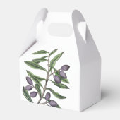 Zweigstelle Olivenbaum | Lila grün Geschenkschachtel (Rückseite)