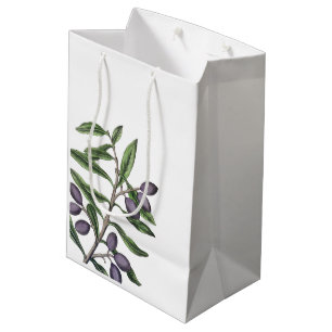 Zweigstelle Olivenbaum   Lila grün Mittlere Geschenktüte
