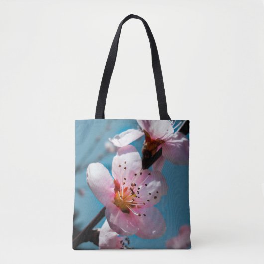 Zweigstelle Peach Blossom und Blue Sky Tasche (Vorderseite)
