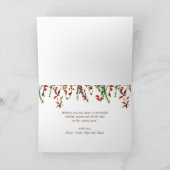 Zweigstelle Pine Cones Rustikaler Weihnachtsurlaub Karte (Innenseite)