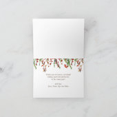 Zweigstelle Pine Cones Rustikaler Weihnachtsurlaub Karte (Innenseite)