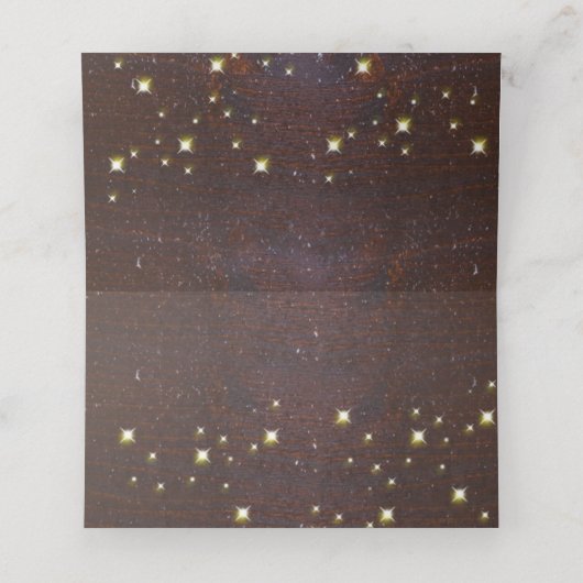 Zweigstelle Pine Cones Rustikales Weihnachtsfest P Platzkarte (Innenseite Aufgefaltet)